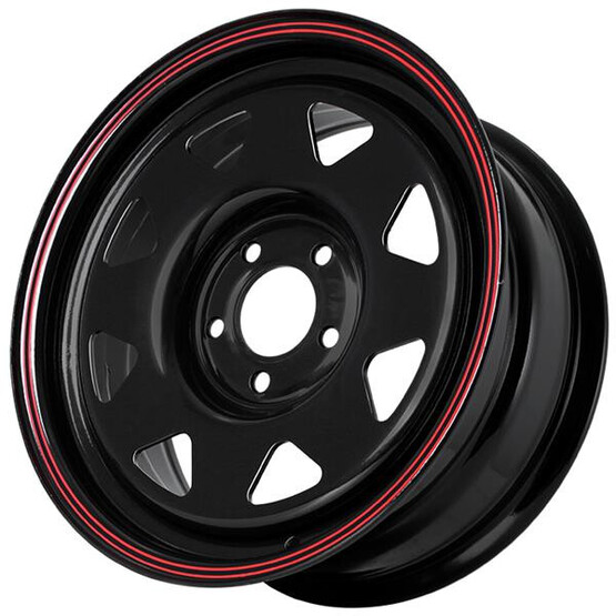 Диск Grizzly Sw01 16x8 5x150 ET-20 DIA110.10 SHINNING BLACK WITH 2 RED LINE