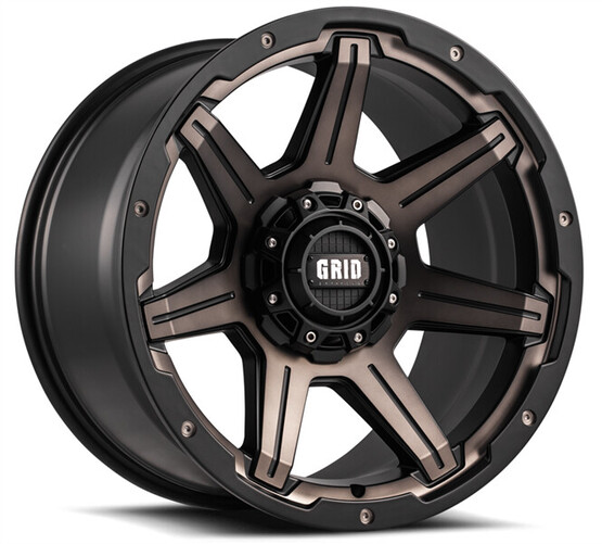 Диск Grid Off-Road Gd06 20x9 5x139.70 ET18 DIA78.10 MATTE BLACK WITH MACHINED FACE DDT