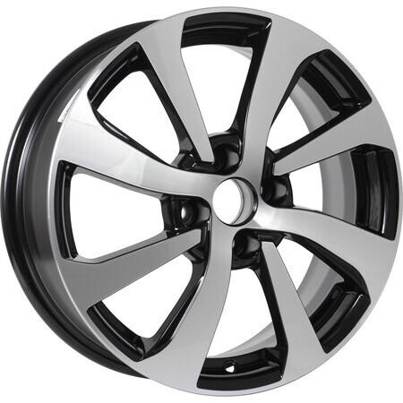 Диск Kdw Kd1640 16x6 4x100 ET37 DIA60.10 BLACK_FRONT_POLISHED