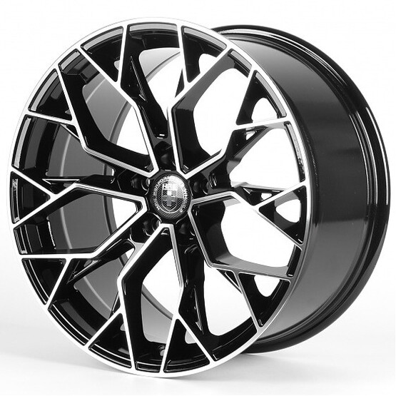 Диск Hre 2754-Sf085 19x8.50 5x112 ET35 DIA66.56 ЧЁРНЫЙ ГЛЯНЦЕВЫЙ + ПОЛИРОВАННЫЕ СПИЦЫ