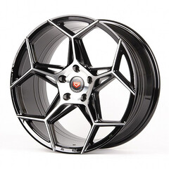 Диск Veemann Bx04-Cs255 19x9.50 5x114.30 ET38 DIA73.10 ЧЕРНЫЙ + ПОЛИРОВАННЫЕ СПИЦЫ