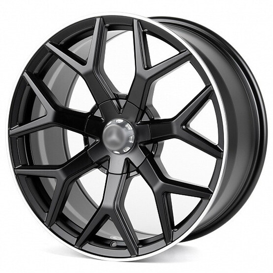 Диск Skill Sl410-Sk333 20x9 5x130 ET20 DIA84.10 ЧЁРНЫЙ МАТОВЫЙ + ПОЛИРОВАННЫЙ ОБОД