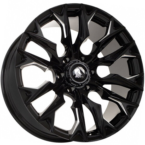 Диск Ff 5227 20x9 6x139.70 ET0 DIA106.10 GLOSS BLACK MILLED