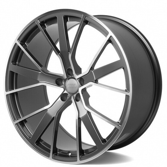 Диск Ptracing Fg424-Sl253 22x10 5x112 ET21 DIA66.45 ГРАФИТ + ПОЛИРОВАННЫЕ СПИЦЫ