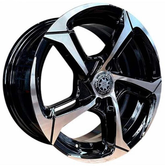 Диск Vive V-05 17x7.50 5x114.30 ET40 DIA67.10 GLOSS BLACK MACHINE FACE